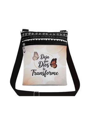 Inspirational Crossbody Bag With Adjustable Strap Multiple Pockets